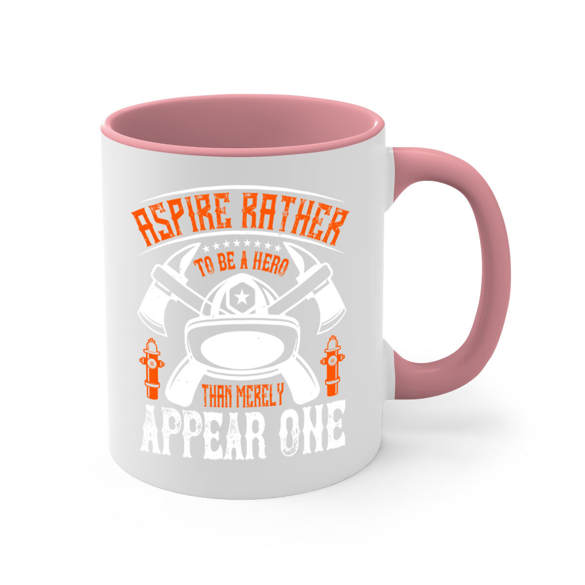 Aspire rather to be a hero mug in five vibrant colors with a glossy finish and easy-grip handle, perfect for coffee and tea.